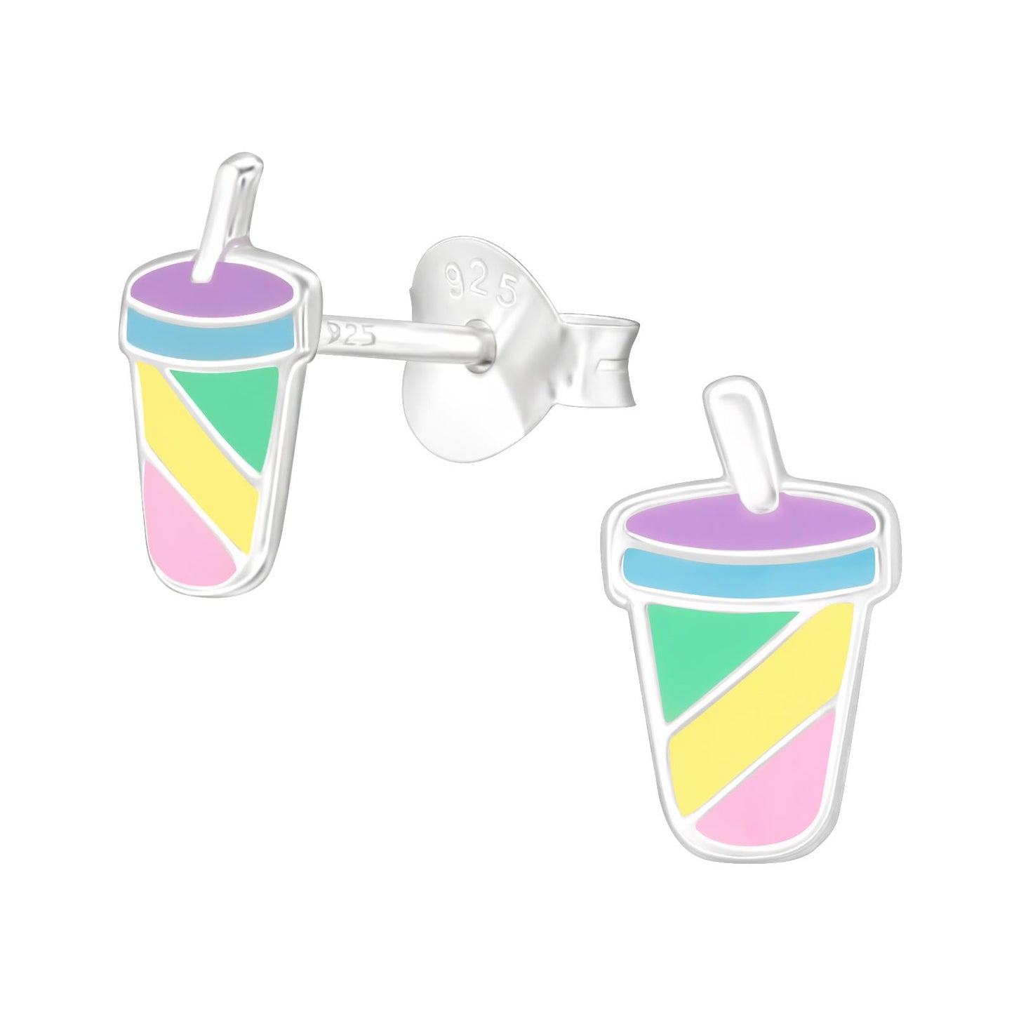Kinder Ohrringe Becher aus 925 Silber