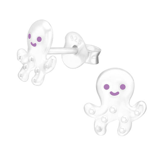 Kinder Ohrringe Oktopus aus 925 Silber