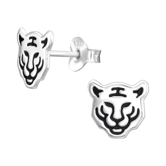 Kinder Ohrringe Tiger aus 925 Silber