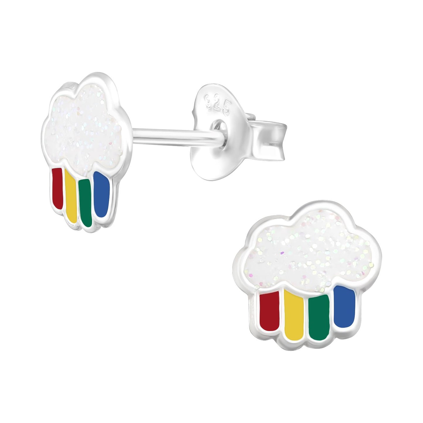 Kinder Ohrringe Wolke aus 925 Silber