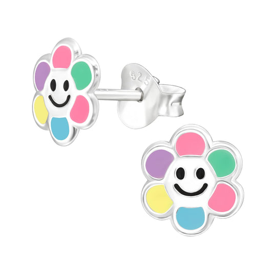 Bloemenoorbellen voor meisjes, gemaakt van 925 zilver.