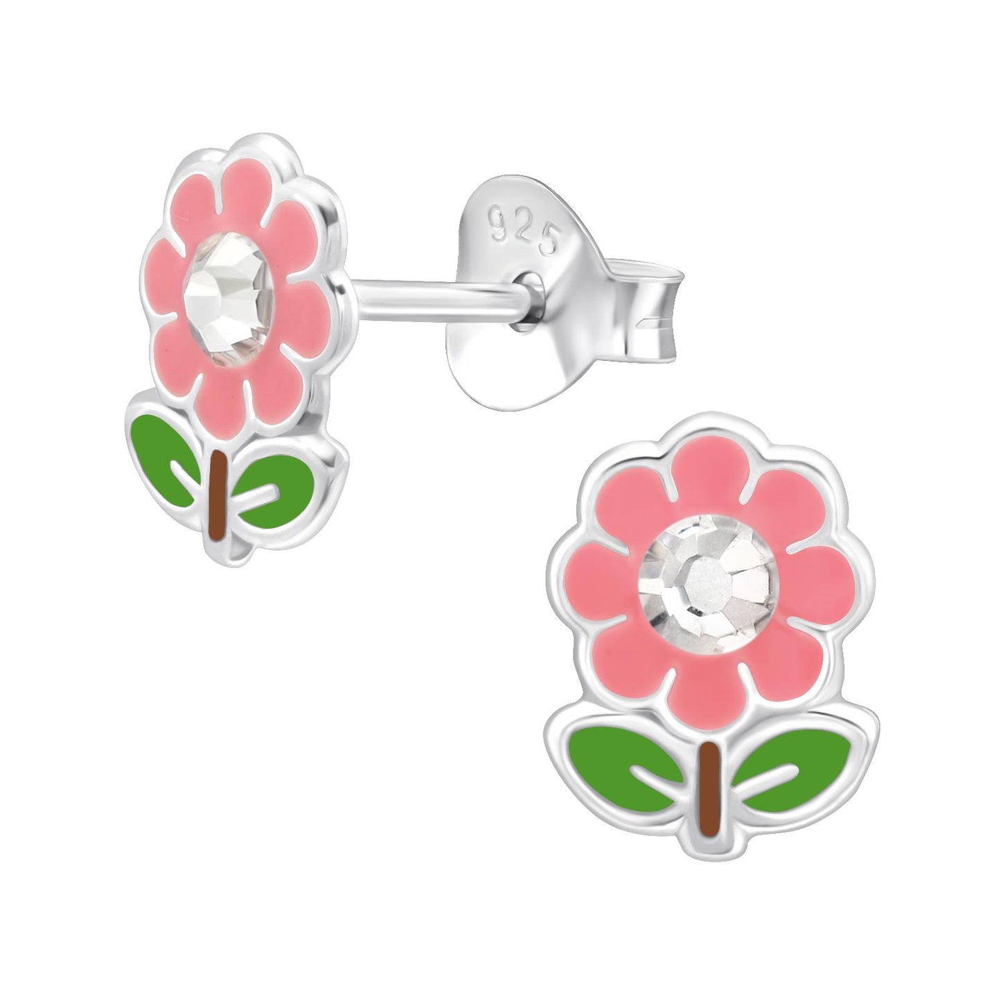 Mädchen Ohrringe Blume aus 925 Silber