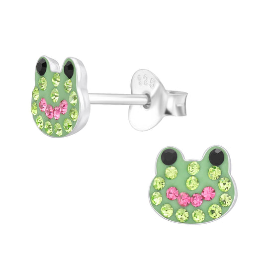 Kinder Ohrringe Frosch aus 925 Silber