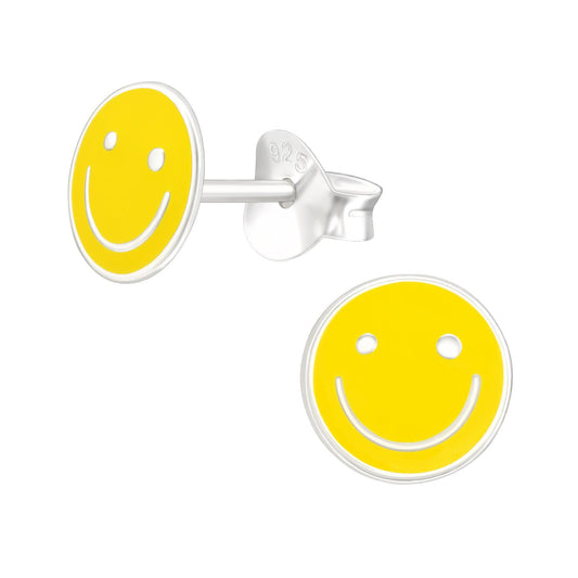 Kinder Ohrringe Smiley aus 925 Silber