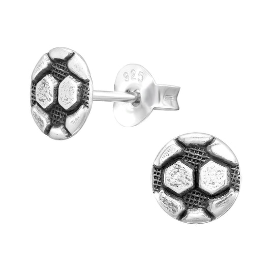 Jungen Ohrringe Fußball aus 925 Silber