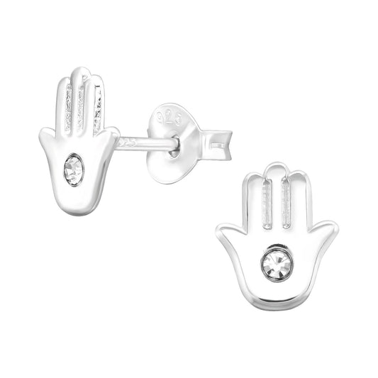 Kinder Ohrringe Hamsa aus 925 Silber