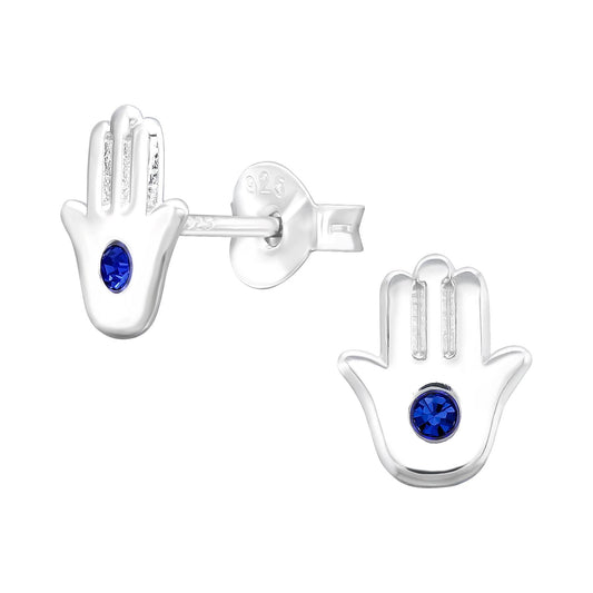 Kinder Ohrringe Hamsa aus 925 Silber