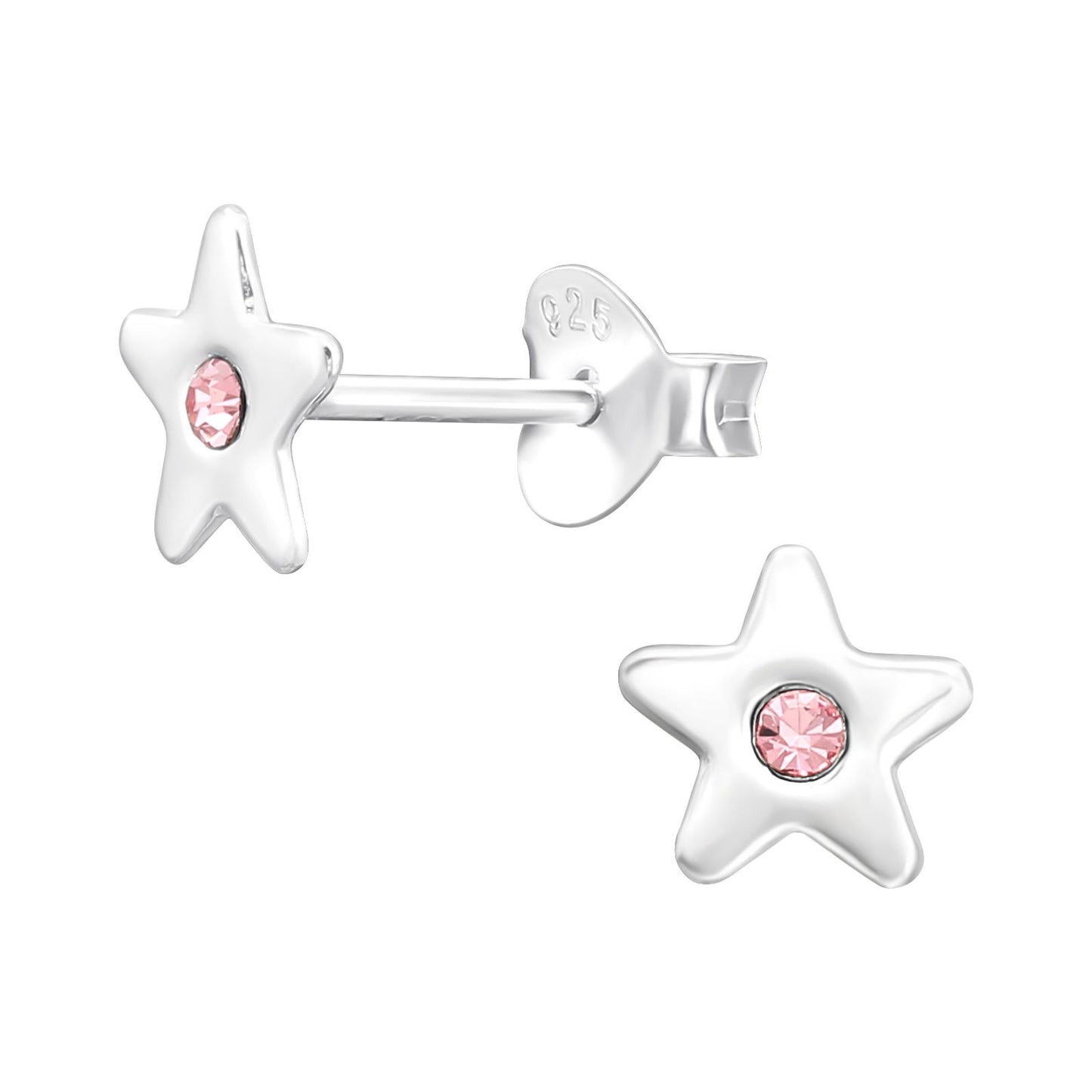 Mädchen Ohrringe Stern aus 925 Silber