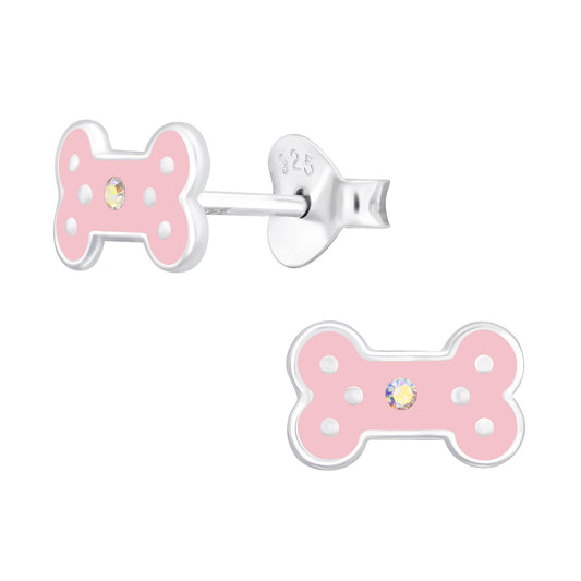 Kinder Ohrringe Knochen aus 925 Silber