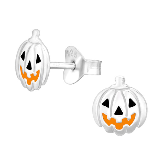 Children's pumpkin earrings made of 925 silver