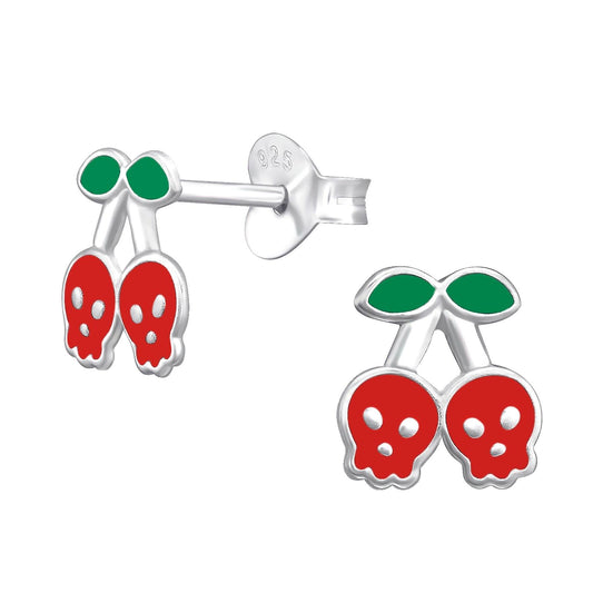 Children's cherry earrings made of 925 silver