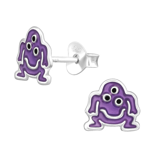 Kinder Ohrringe Monster aus 925 Silber
