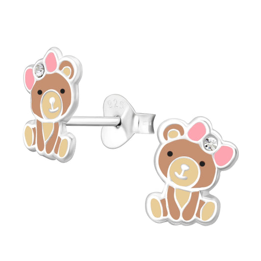 Kinder Ohrringe Bär aus 925 Silber