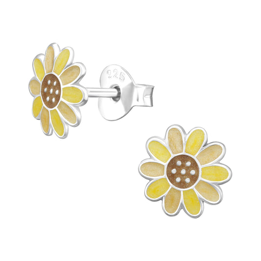 Girls' flower earrings made of 925 silver