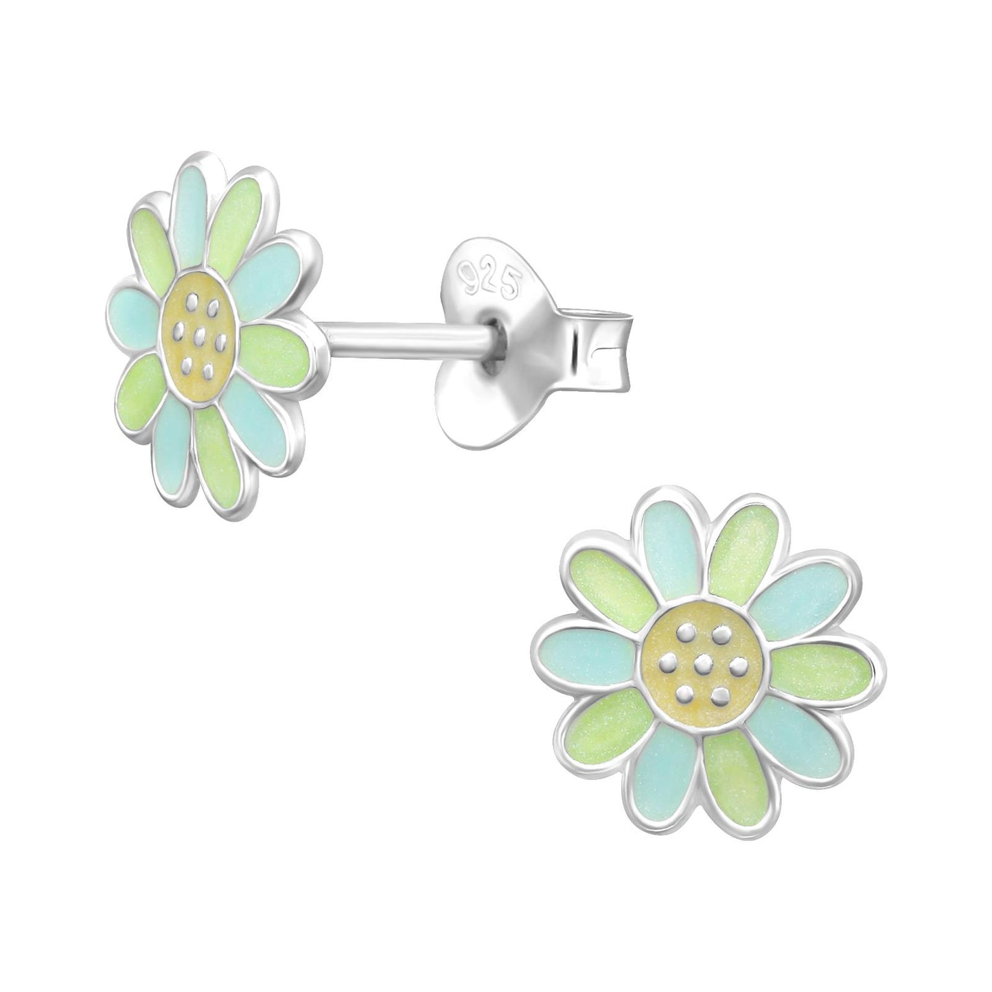 Mädchen Ohrringe Blume aus 925 Silber