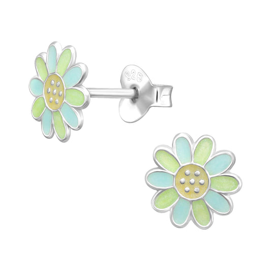 Girls' flower earrings made of 925 silver