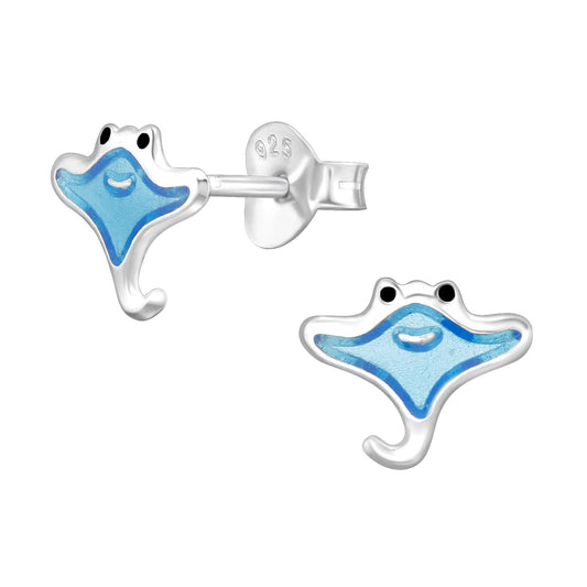 Kinder Ohrringe Stachelrochen aus 925 Silber