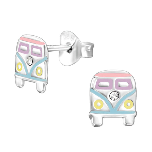 Kinder Ohrringe Bus aus 925 Silber