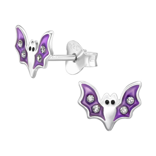 Children's bat earrings made of 925 silver