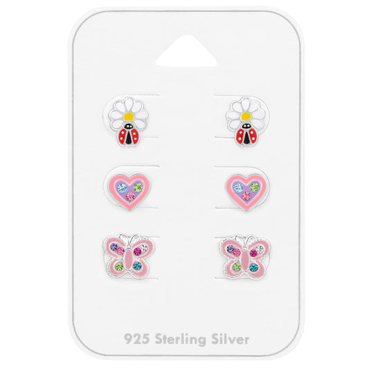 Kinder Schmuckset Insekten aus 925 Silber