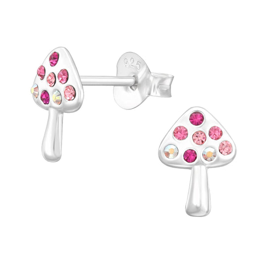 Children's mushroom earrings made of 925 silver