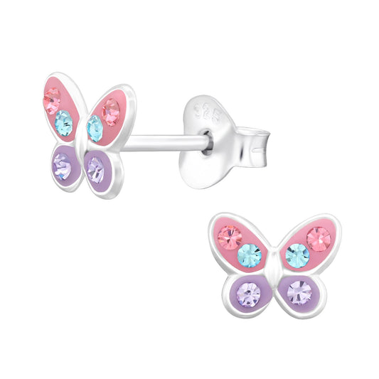 Mädchen Ohrringe Schmetterling aus 925 Silber