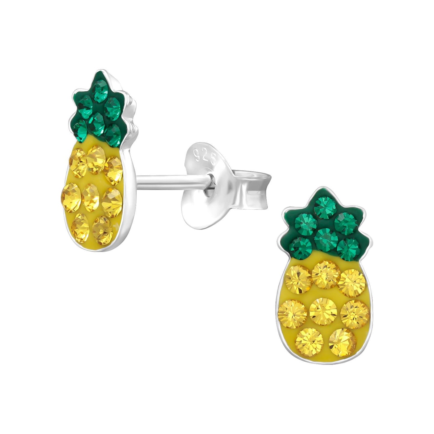 Kinder Ohrringe Ananas aus 925 Silber