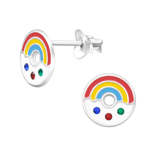 Kinder Ohrringe Donut aus 925 Silber