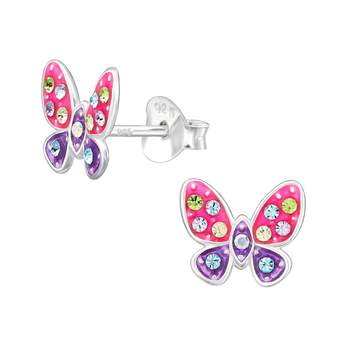 Mädchen Ohrringe Schmetterling aus 925 Silber