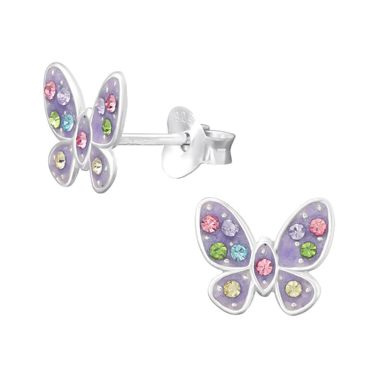 Mädchen Ohrringe Schmetterling aus 925 Silber