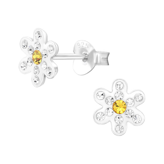 Mädchen Ohrringe Blume aus 925 Silber
