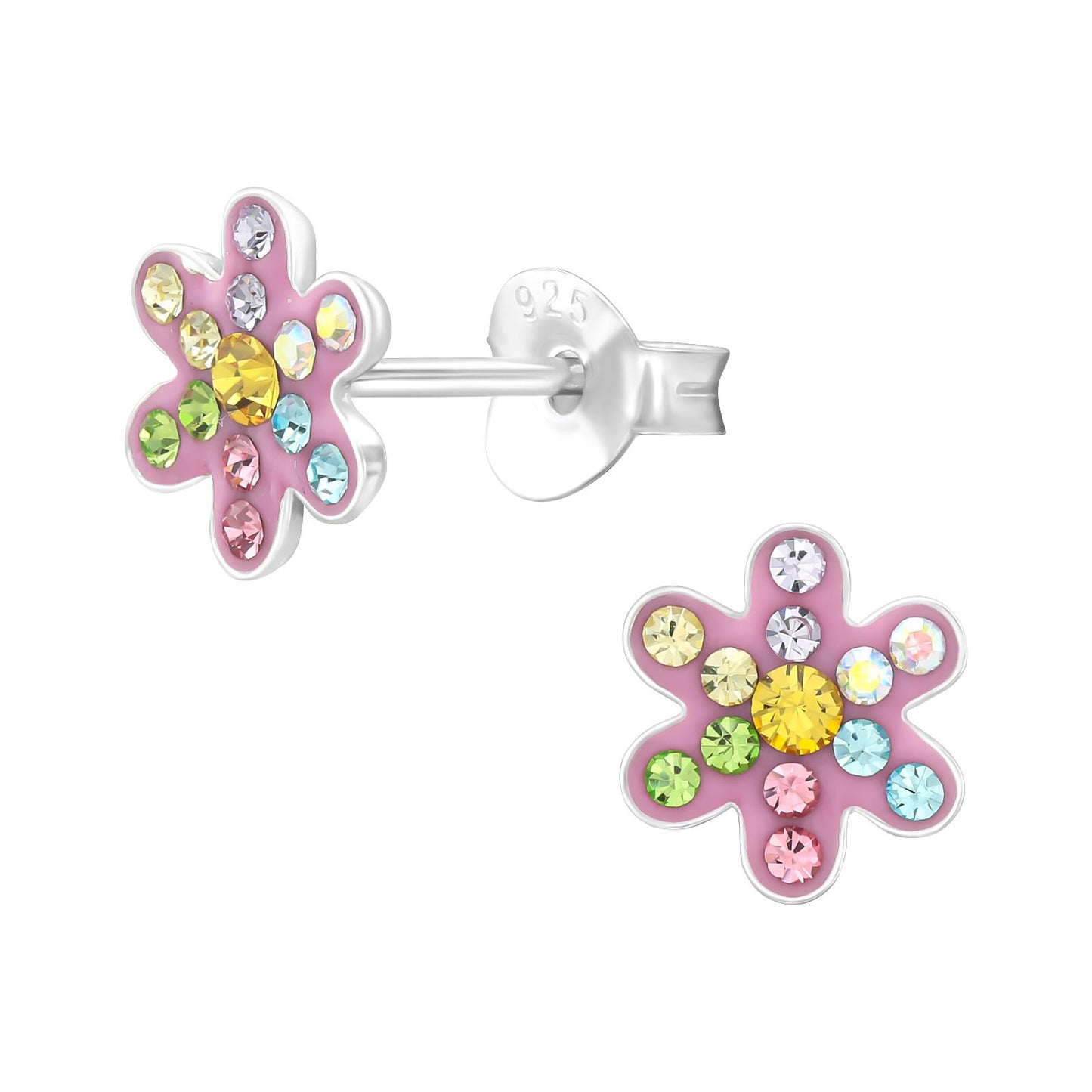 Mädchen Ohrringe Blume aus 925 Silber