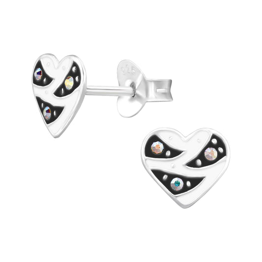Mädchen Ohrringe Herz aus 925 Silber