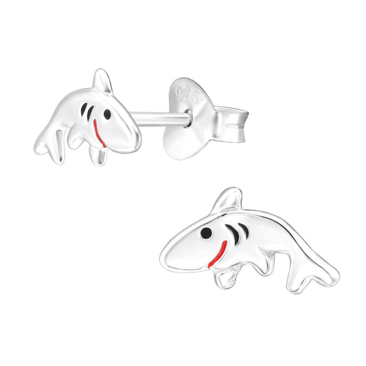 Kinder Ohrringe Hai aus 925 Silber