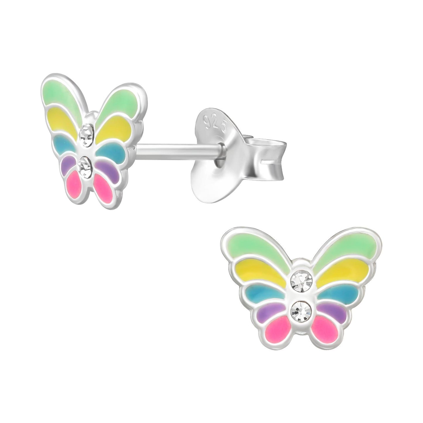 Mädchen Ohrringe Schmetterling aus 925 Silber