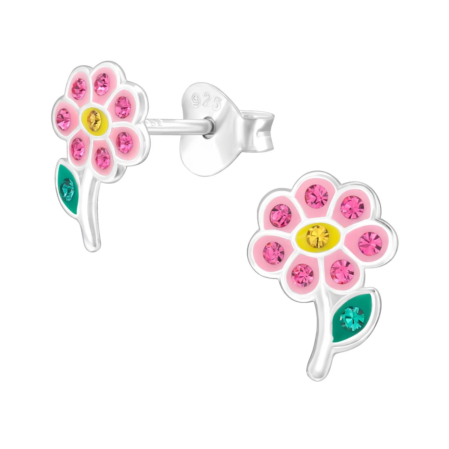 Mädchen Ohrringe Blume aus 925 Silber