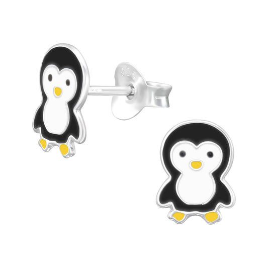 Kinder Ohrringe Pinguin aus 925 Silber