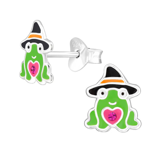 Kinder Ohrringe Frosch aus 925 Silber