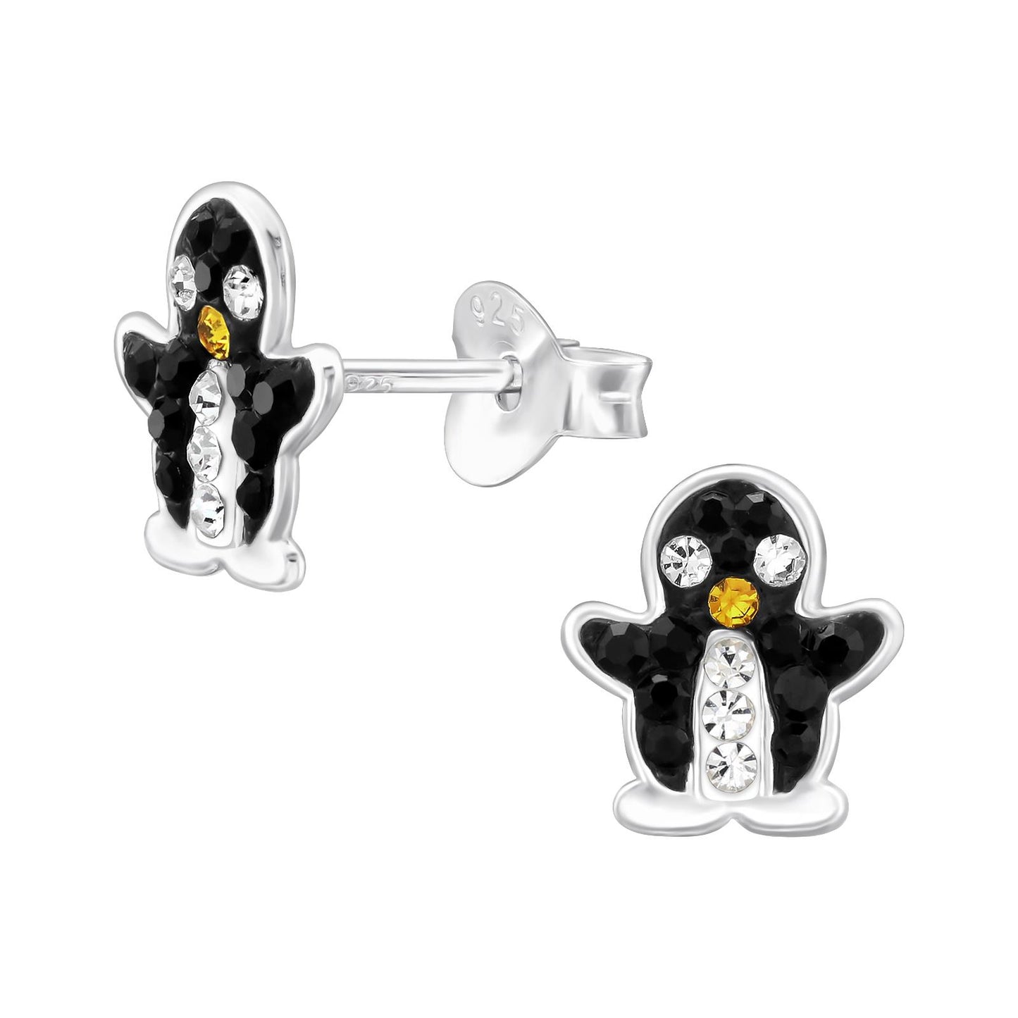 Kinder Ohrringe Pinguin aus 925 Silber