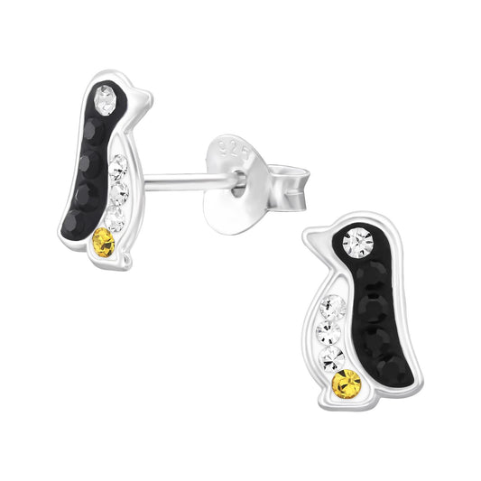 Kinder Ohrringe Pinguin aus 925 Silber