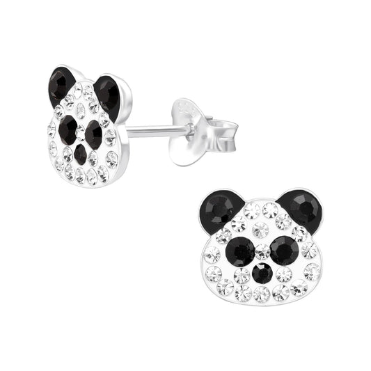 Kinder Ohrringe Panda aus 925 Silber