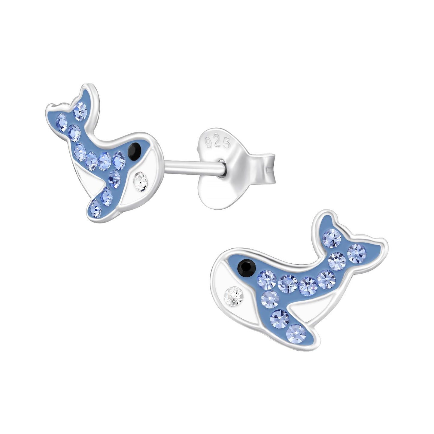Kinder Ohrringe Delfin aus 925 Silber