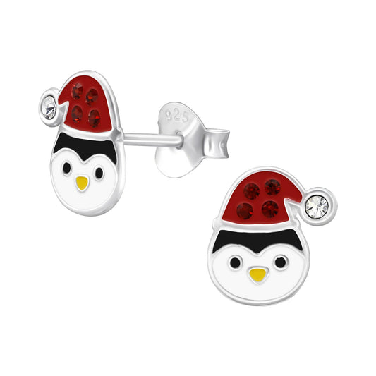 Kinder Ohrringe Pinguin aus 925 Silber