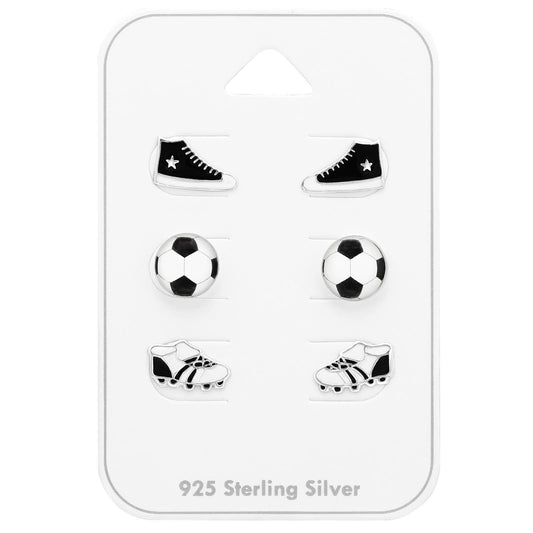 Kinder Schmuckset Fussball aus 925 Silber