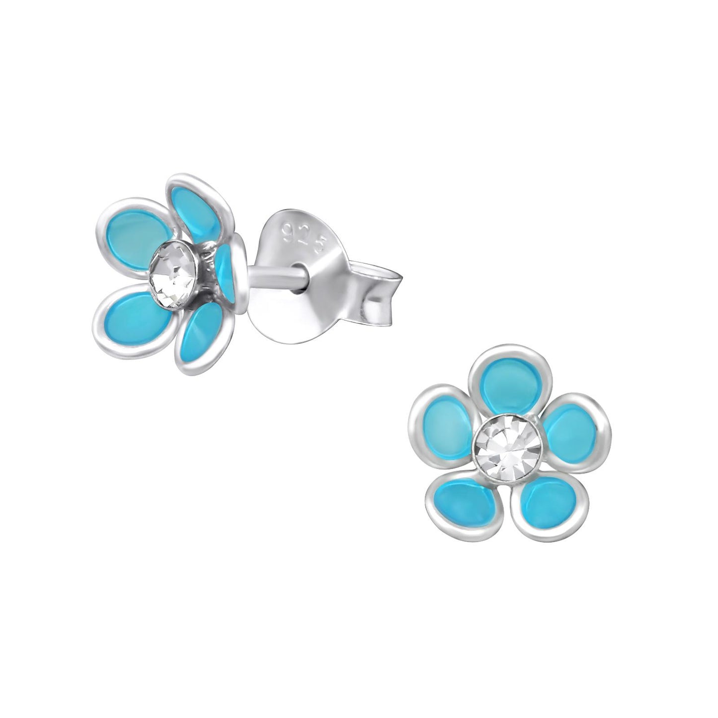 Mädchen Ohrringe Blume aus 925 Silber