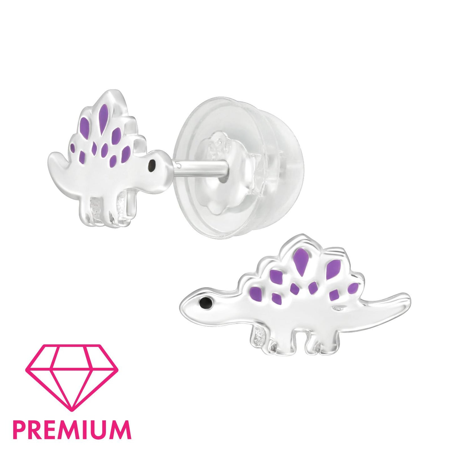 Jungen Ohrringe Dinosaurier aus 925 Silber