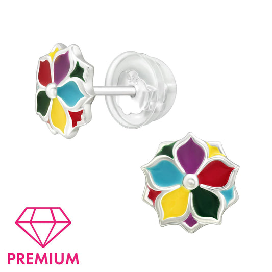 Mädchen Ohrringe Blumen aus 925 Silber