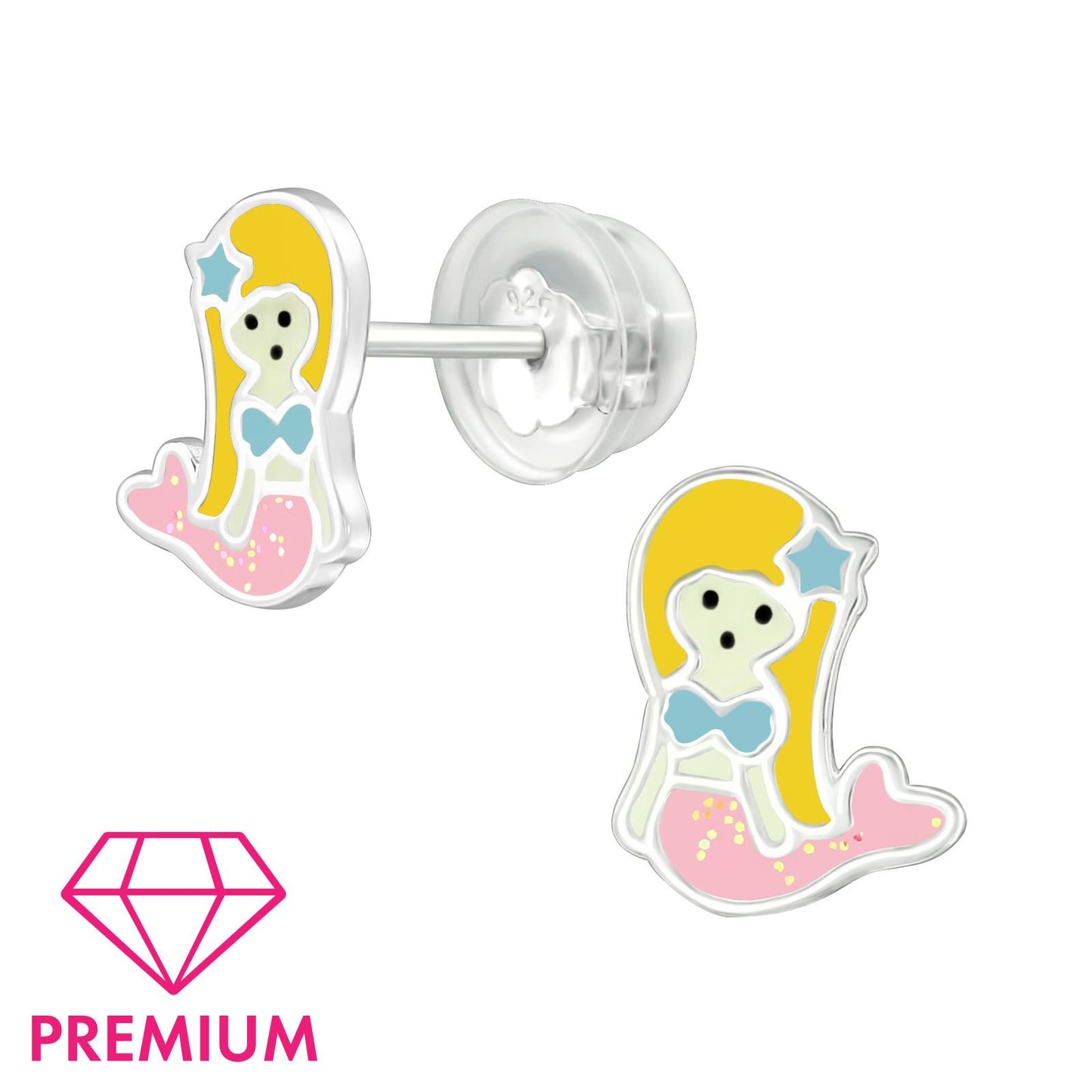 Children's Mermaid Earrings made of 925 Silver