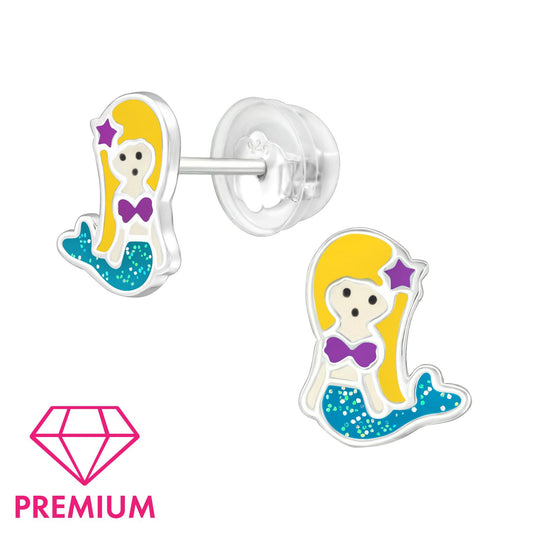 Kinder Ohrringe Meerjungfrau aus 925 Silber