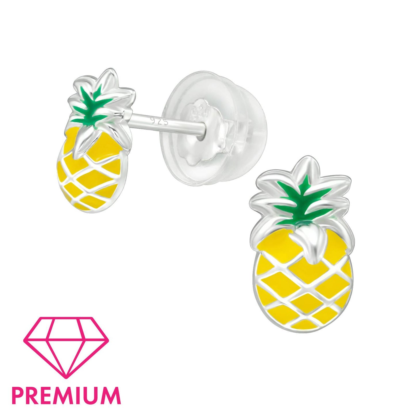 Kinder Ohrringe Ananas aus 925 Silber